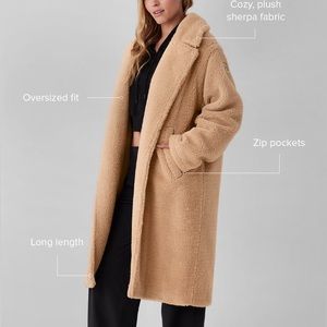 Alo oversized Sherpa teddy trench